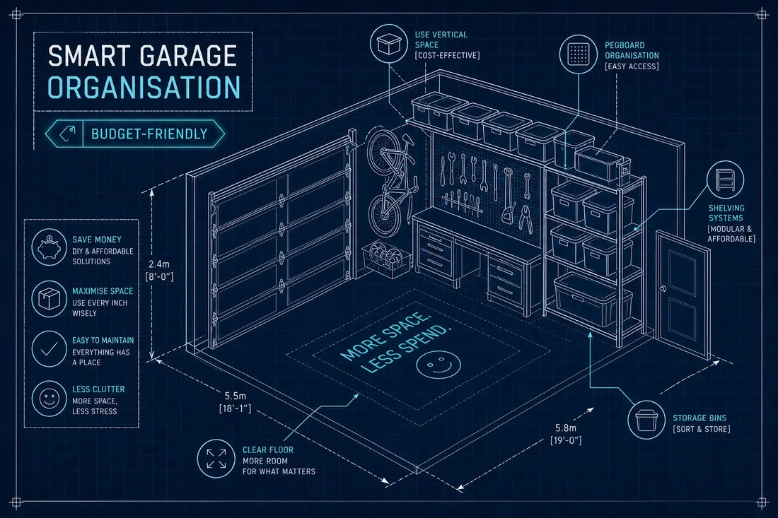 Organise your garage on a budget without losing storage