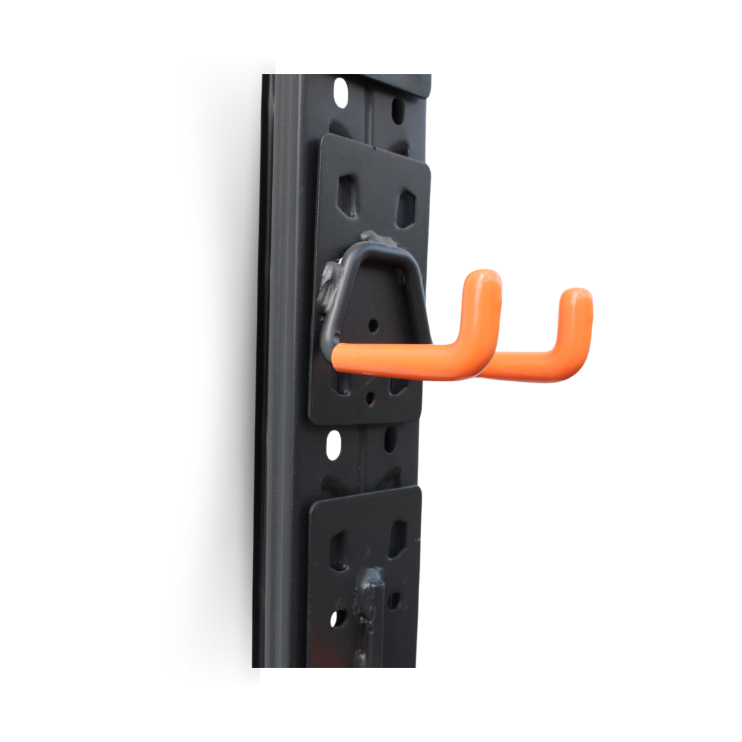 GSS Orange dual hooks for Garage Shelving solutions, shelves at Albury