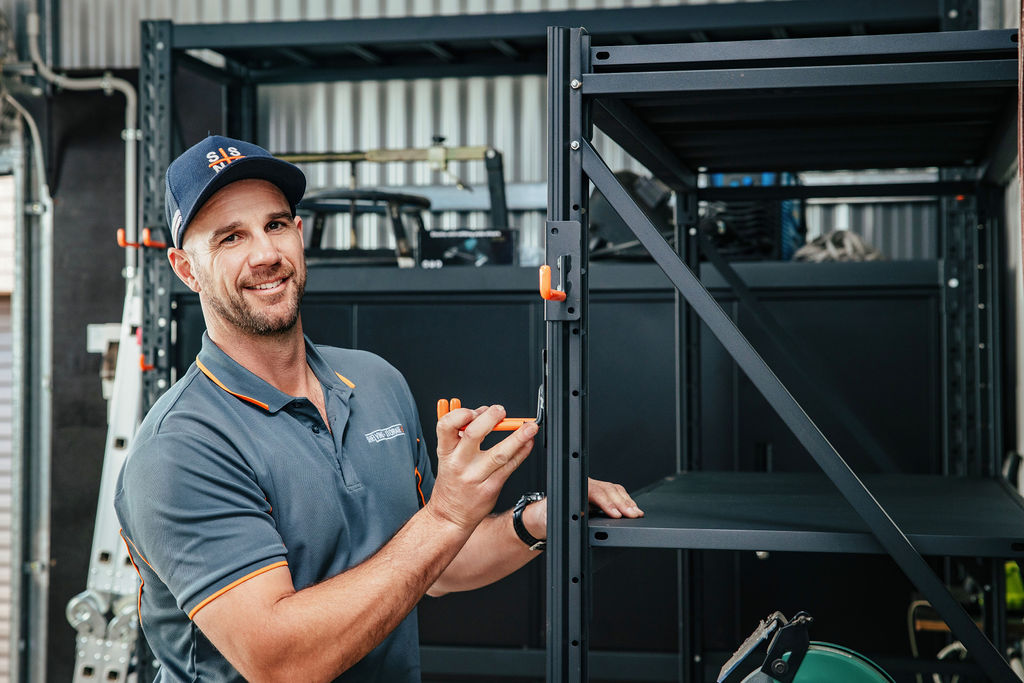 Ben showing installations of Accessories including Hooks for shelves in albury wodonga